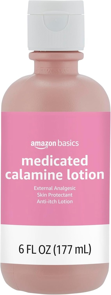 Temeller Medicated Calamine Anti-Itch Lotion, Analgesic Skin Korumacı, 6 Akış Ounce, 1-Pack (Öncekily Solimo) (Yeni Formula)