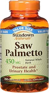 Sundown Saw Palmetto 450 mg Capsules 250 ea (Pack of 2)