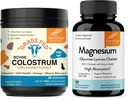 Sandhu's Bovine Colostrum Σκόνη & Μαγνήσιο Γλυκινικό Λυινικό Κάψουλες 