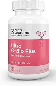 Nutri Suprme Ultra C-Bio Plus, Kadın Destek Formula Red Raspberry, C vitamini ve Bioflavonoyaks , 120 Tablet, Vegetarian, Kosher
