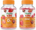 Lifeable Vitamin D Kids + çinko Kids, Gummies Sche - Great Tasting, Vitamin Supplement, Gluten Free, GMO Free, Chewable Gummy Gummy