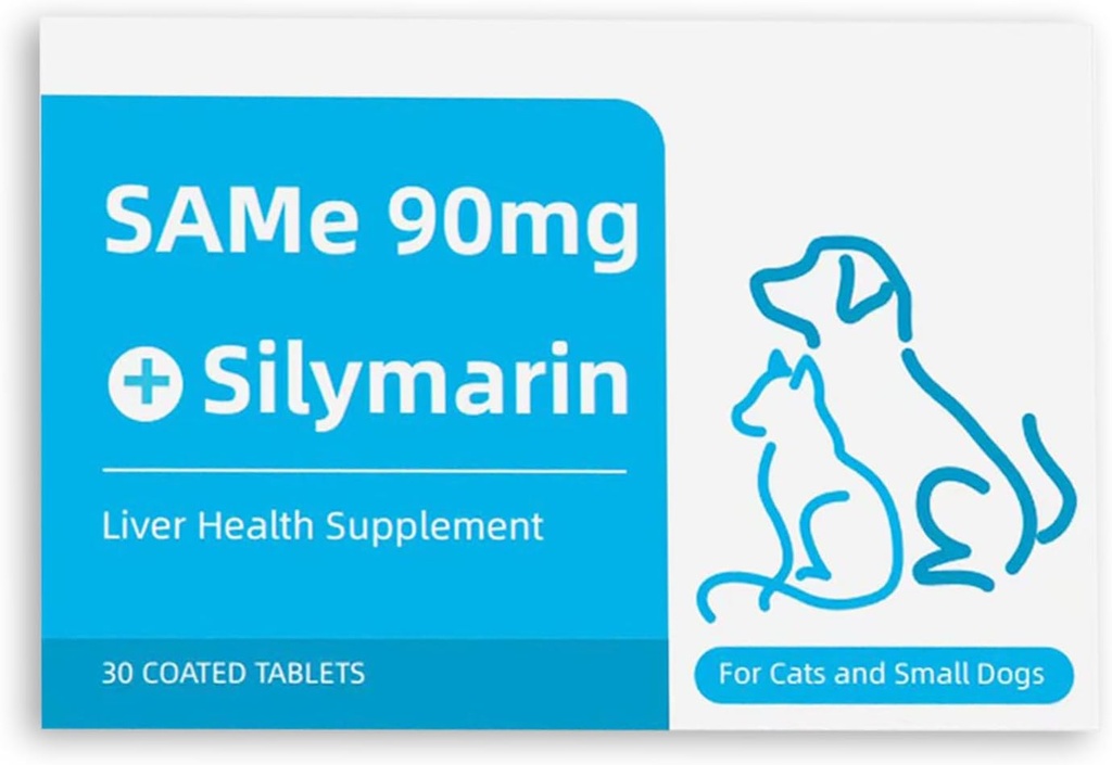 Köpekler ve Kediler için 90 - Liver Support Supplement with Milk Thistle - Ortak Sağlık, Liver Detox ve Hareketlilik - Cats ve Small & Medium Köpekler için İdeal -
