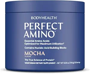 VücutSağlık MükemmelAmino Toz - BCAA ve EAA Toz Pre and Post Workout - Amino Asit Enerji Erkekler ve Kadınlar için Yalın Kas ve Kurtarma Desteklemek için İçilir - Mocha - 30 Hizmet