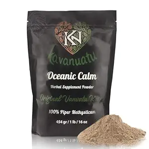 KAVANUATU Kava Root Powder - 100% Piper Methysticum, Βιολογικός, Vegan, Μη ΓΤΟ Herbal Noble Kava Powder - Υψηλή Kavalactone Περιεχόμενο - Φυσικό Kava Tea Drink για την χαλάρωση του νησιού, 454gr/16oz