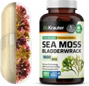 BIO KRAUTER Irish Sea Moss Κάψουλες 1600 mg - 250 Count - Vegan Bladderwrack με Chondrus Crispus Sea Moss Συμπλήρωμα