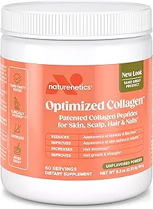 Doğa Saçları, Skin & Nails Collagen Peptides – Skin Hydration & Hair Strength – Bio available Hydrolyzed Collagen – Unflavored, Easy to Mix – Paleo & Keto-Friendly – 60 Hizmetler*