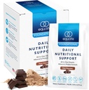 Equilife Καθημερινή Διατροφική Υποστήριξη, All-in-One Πολυβιταμίνη Αντικατάσταση γεύματος, Καθαρή Σοκολάτα Γεύση, 15G Πρωτεΐνη φυτών, Υποστηρίζει Γενική Ευεξία Συμπεριλαμβανομένης της Ενέργειας, Διέγερσης, & Δέρμα, 14 Πακέτα