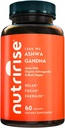 NutriRise Organic Ashwagandha Root Capsules with Black Pepper, 1300 mg, Natural Stress & Mood, Thyroid & Immune Support Supplement, Clarity, Focus & Energy, Gluten Free, 60 Count