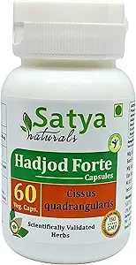 Ifjod Forte Capsules 500 mg. 60 Veg. Capsule | Hadjod (Cissus Quadrangularis) Men ve Kadınlar için Kapsüller | Ayurvedic Herbal Supplement / R kaçtılar | 10:1 Forte (1 Şişe 60 Capsules)