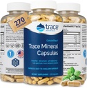 Trace Minerals Low-Sodium ConcenTrace Capsules - Bone Health & Body Energy - Sağlıklı Hydration & Electrolyte Support Supplement - 270 Capsules (90 Hizmetler)