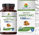 Brieofood Organic Haritaki 1500mg, 45 Servings, Vegetarian, Gluten Free, 90 Vegetarian Tablets