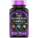 Triple Complex Supplement 500mg: Glycinate, Citrate, & Hoffman - 120 Capsules (4 Ay Supply!) | 1 Capsule ABD'de yapılan% 125 Günlük Değer | No-GMO sağlar!