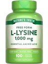 Nature's Truth L Lysine 1000 mg | 100 Kaplamalı | Essential replica | Vegan, Non-GMO, & Gluten Free Supplement Supplement