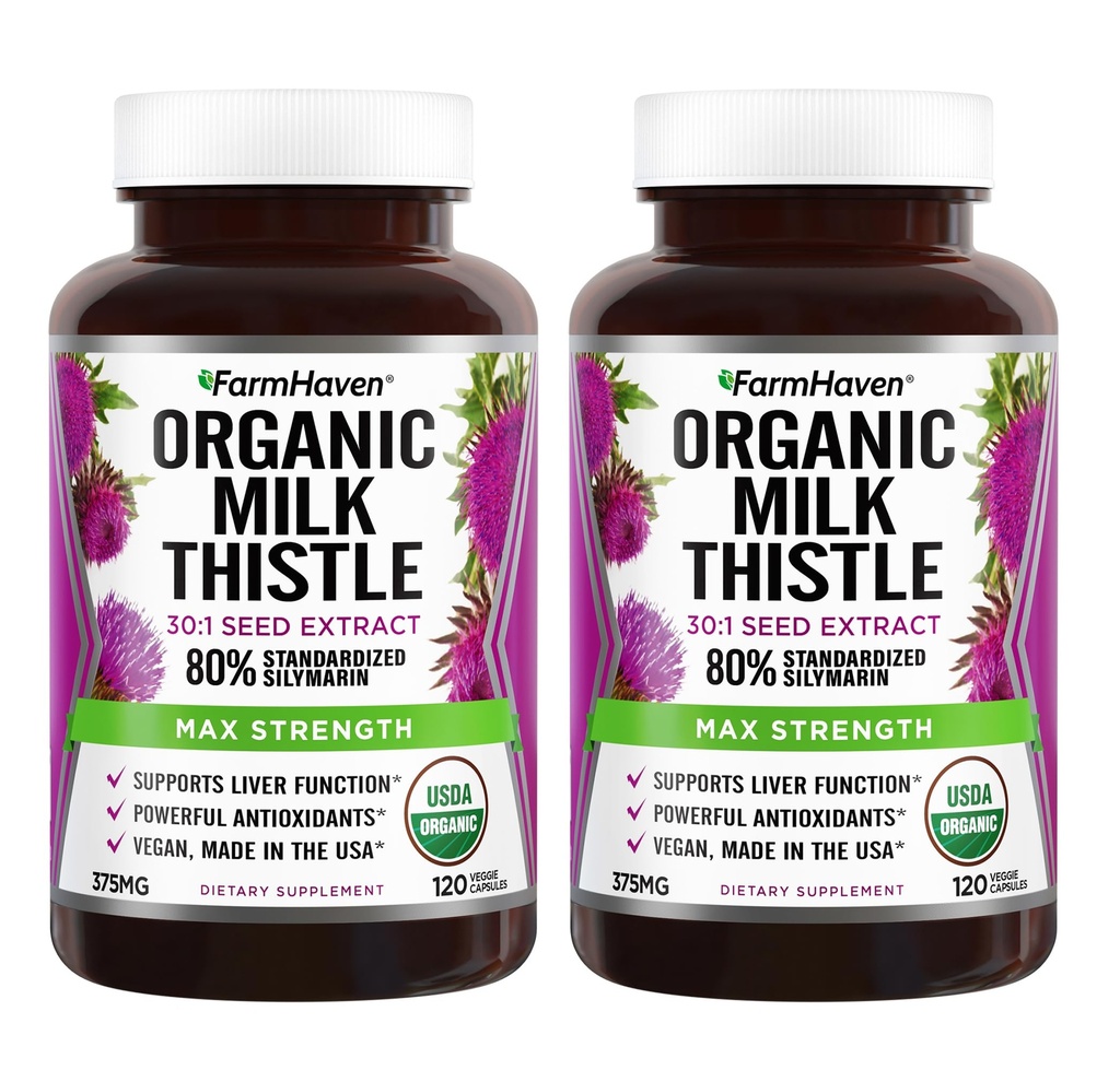FarmHaven USDA Organic Milk Thistle Κάψουλες 
