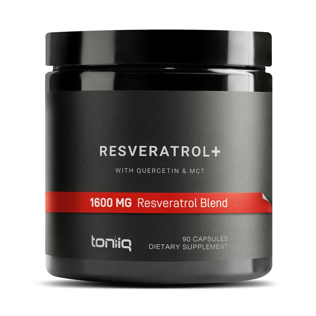 Toniiq 1600 mg Resveratrol Mix - Ultra Yüksek Saflık ve 3. Parti Test Edildi - Eklenen Biyoavailability - Optimal NAD Supplement
