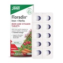 Floradix Demir Tabletleri - B Vitaminleri ile Demir Supplement, Folic Asit, C & More - Enerji Desteği - Vejetaryen & Gluten-Free - 80 Tablet (80 Hizmet)