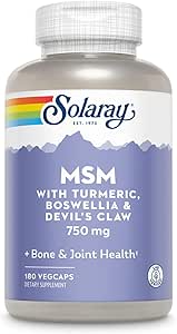 Solaray MSM Capsules, 750 mg, 180 Count