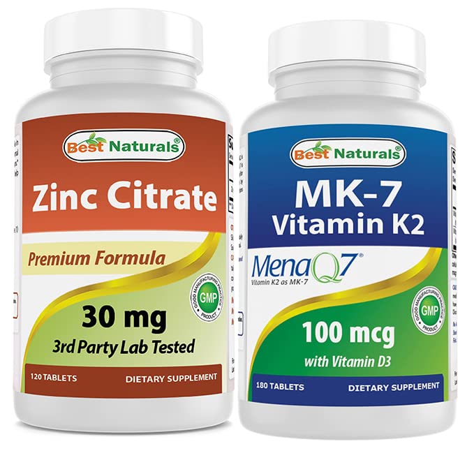 Κιτρικός ψευδάργυρος 30 mg & βιταμίνη K2 (MK7) με D3
