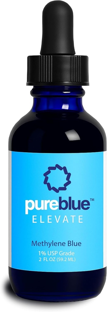 Pure Blue M Ramsey Blue Liquid Drops | 1 USP Grade Solution for mental Clarity & Natural Energy Support | Third-Party Tested | Made in USA | 2 fl oz