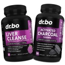 Liver Cleanse & Aktif Charcoal Capsules - Artichoke ile Liver Health Pills, Berberine, Turmeric Herbs - Stomach Gas ve Bloating Support için 1200 mg Organik Coconut Charcoal Pills