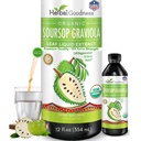Βότανο Καλής Κατάστασης Soursop Graviola Liquid Drops 12 Fl Oz - 15X Δύναμη Βιολογικό Guanábana Soursop Leaves Extract for Gut Health, Cell & Immune Support Serene Soursop Drops - Vegan, Non-GMO, Made in USA