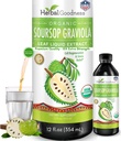 Herbal Goodness Soursop Graviola Liquid Drops 12 Fl Oz - 15X Güçlü Organik Guanábana Soursop Gut Health, Hücre ve Immune Support Serene Soursop Drops - Vegan, ABD'de yapılan