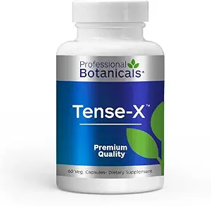 Professional Botanicals Tense-X - Φυσικό Vegan άγχος υποστήριξη συμπλήρωμα, βοηθά το σώμα να επιτευχθεί ψυχική και σωματική χαλάρωση - 60 κάψουλες χορτοφάγων