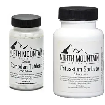 North Mountain Supply Campden Tablets (250 Tablets) & Σορβικό κάλιο Σταθεροποιητής (2 Ουγγιά)