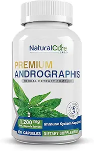 Natural Cure Labs Premium Andrographis Paniculata Ekstraksiyon 1200 mg Immune & Digestive Support, Non-GMO, Gluten Free, Herbal Diyetary Supplement