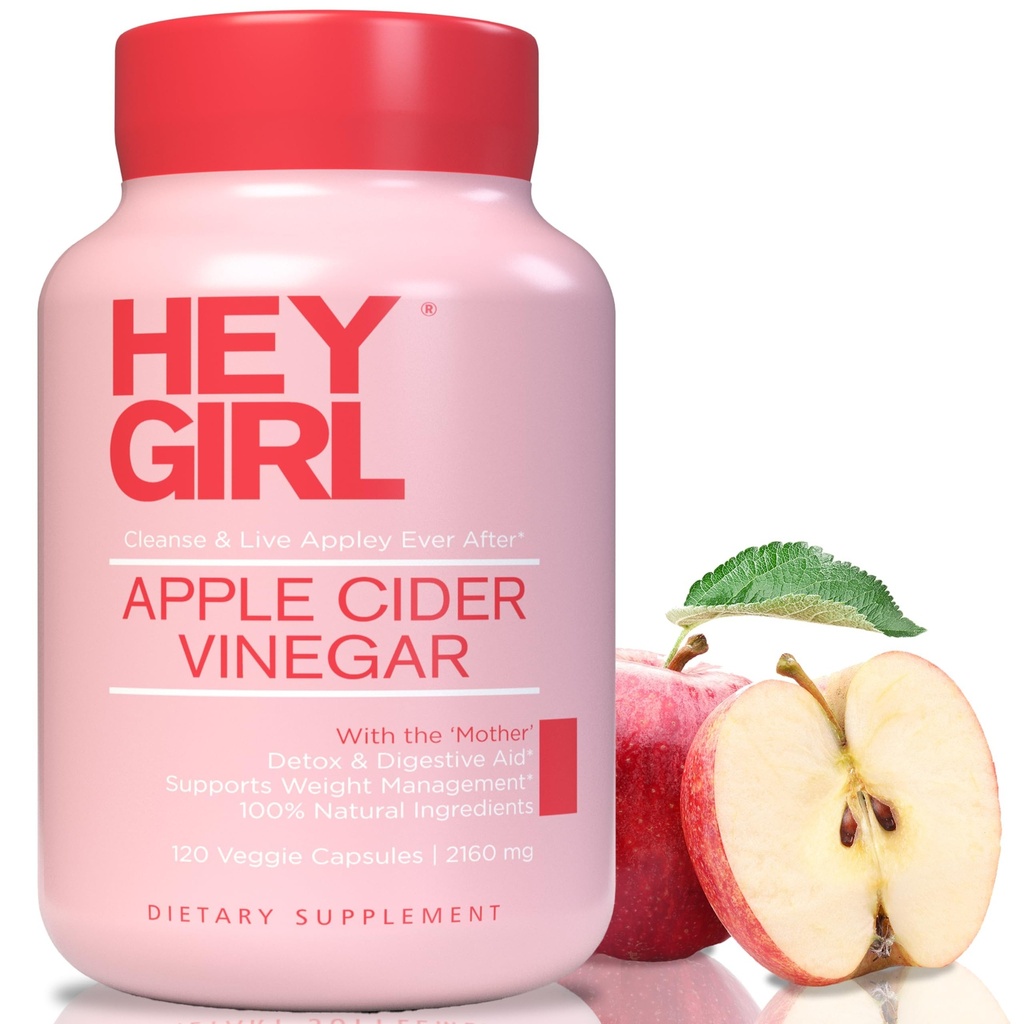 Apple Cider Vinegar Capsules with The Mother - 2160mg Apple Cider Vinegar Pills with Cayenne Pepper - 120 Vegan ACV Capsules with Mother for Detox Cleanse, DW, Digestion & Bloating