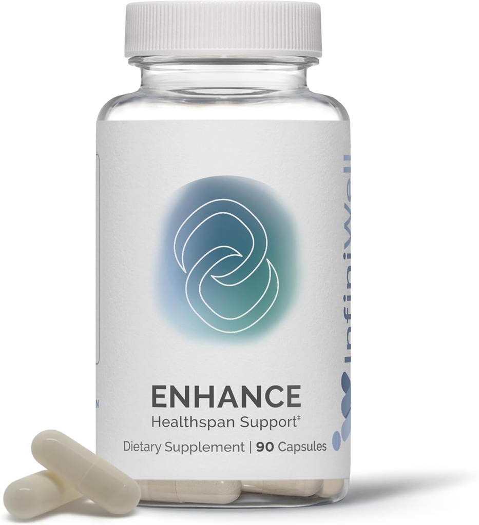 InfiniE Geliştirilmiş - Sağlıklı Aging, Longevity Supplement with Tritilglycine (TMG)- Encourage Cellular Renewal & Mitochondrial Health - Help Healthspan & Epigenetic Aging (90 Capsules)