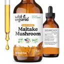 Wild & Organic Maitake Mushroom Tincture - Immune Support Supplement - Liquid Maitake Mushroom Extract - Vegan, Sugar & Alkol-Free Drops - 4 fl ozz