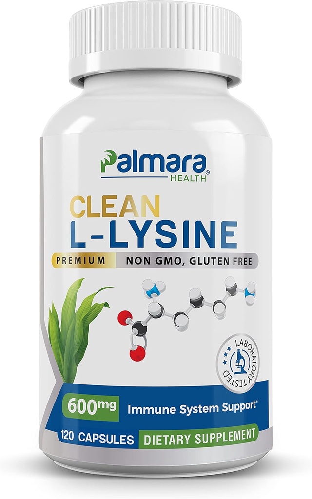 Palmara Υγεία Καθαρή L-Lysine 600mg, 120 Κάψουλες 