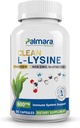 Palmara Health Clean L-Lysine 600 mg, 120 Capsules | Vegan, Non-GMO, & Gluten Free