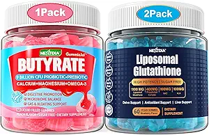 Product Image Butyrate Gummies with Probiotic + Prebiotic + Postbiotic+Liposomal Glutathione Gummies