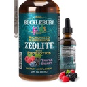 BUCKLEBURY Sıvı Zeolit Detox for Kids with Probiyotiks - Sugar Free Natural Berry Flavour Probiyotiks for Kids - Zeolite Heavy Metal Detox ve Immune Support - 2 Fl Oz Oz Oz