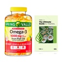 Spring Valley Omega-3 Balık Yağı 1000 mg, maksimum bakım, 120 Kont + Exclusive VitaMax Vitamin Kılavuz (2 Madde)