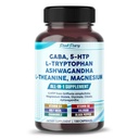 GABA, 5-HTP L-Tryptophan Ashwagandha Χαμομήλι L-Θεανίνης Μαγνήσιο - Κατασκευασμένο στις ΗΠΑ