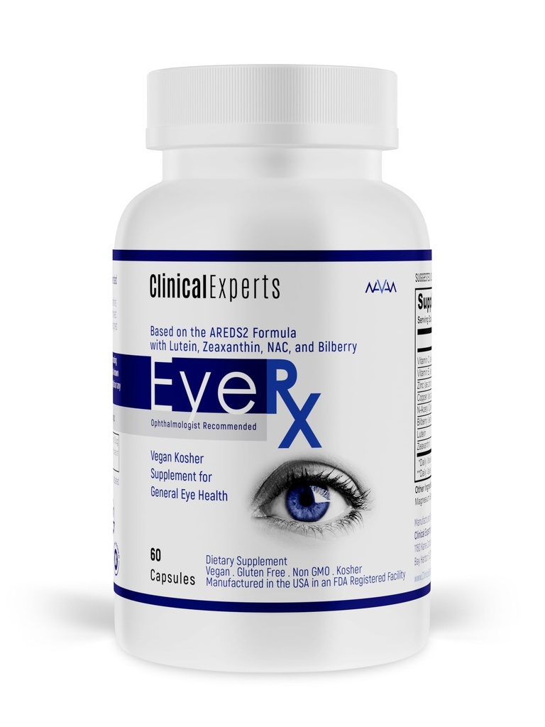 Navan CataRx Αντιοξειδωτικό AREDS 2 Eye Vitamins & Minerals Συμπλήρωμα για Φακός Καθαρότητα & Reτίνα Υγεία από Κλινικούς Εμπειρογνώμονες - Λουτεΐνη, Ζεαξανθίνη, Ψευδάργυρος, Βιταμίνη C, NAC - Kosher Certified, 60 Κάψουλες