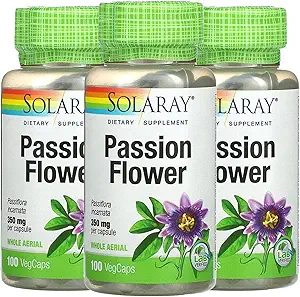 Solaray, (3 Συσκευασία) Πάθος Flower, 350 mg, 100 VegCaps