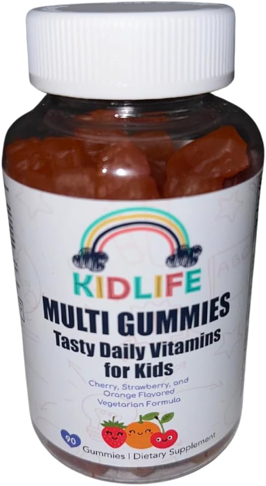 KJ3 Essentials KIDLIFE Günlük Gummies- Vitaminler Çocuklar için 90 Kont Vegan. Immune Support. Yumuşak ve Tasty