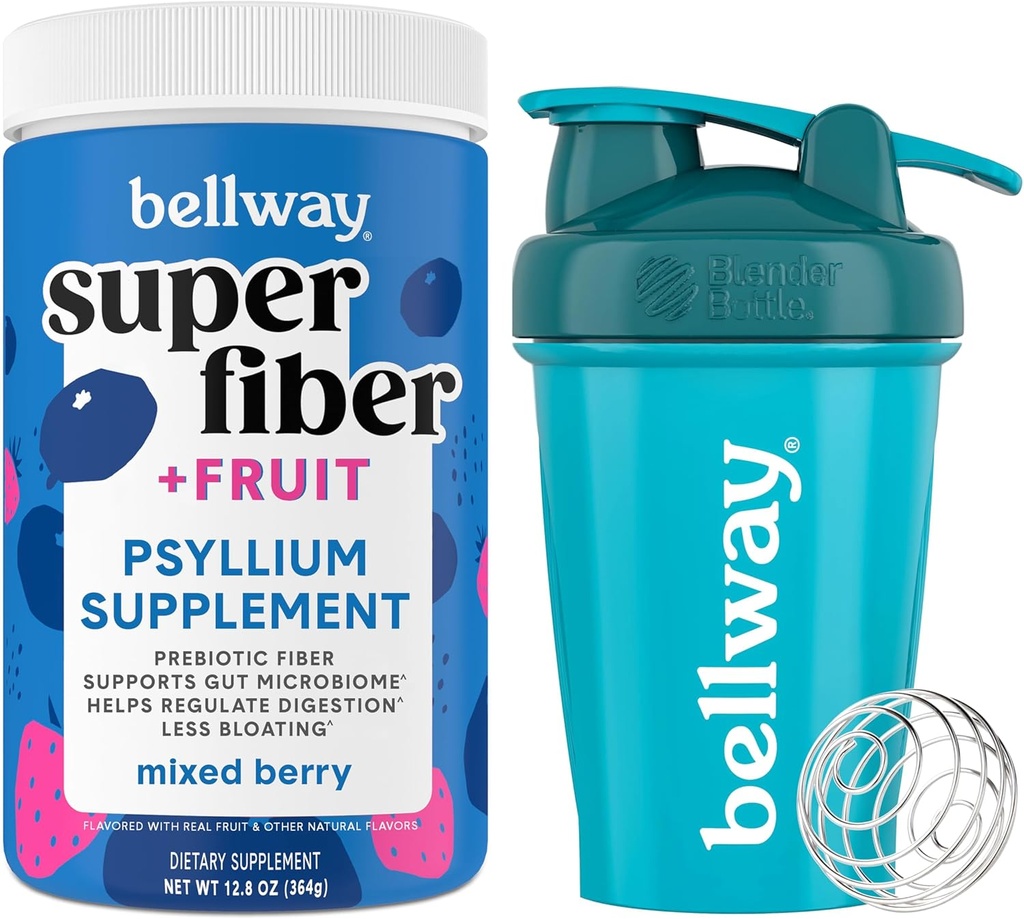 Bellway Super Fiber σκόνη + φρούτα, μικτές shaker μπουκάλι