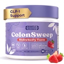 ColonSweep - Φράουλα Γεύση Προβιοτικό Psyllium Husk Κόνις Cleanser - 7.8 oz. Γλουτένη Δωρεάν Fiber συμπλήρωμα Υποστήριξη για την Υγεία των Ούρων - Colon Cleanse για Bloating Relief & Detox - 30 Υπηρεσίες