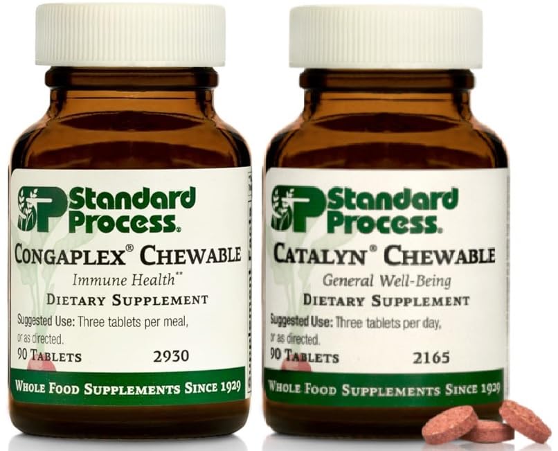 Τυποποιημένη διαδικασία Παιδική Wellness Chewable Bundle - Congaplex & Catalyn συμπλήρωμα Kit - ανοσοποιητική & λειτουργία κυττάρων συμπληρώματα υποστήριξης - συμπληρώματα διατροφής για τη συνολική υγεία