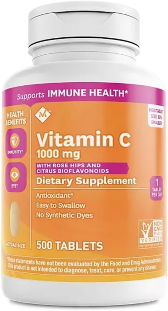 Üyenin Mark Vitamin C 1000 mg Rosehips ve Citrus Bioflavonoids (500 ct.)