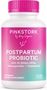 Pink Stork Probiotics για μεταγεννητικές γυναίκες - 30 δισεκατομμύρια CFUS με Ashwagandha και χαμομήλι, Επιλόχεια Απαραίτητα για την ισορροπία ορμονών, Mood Support, Gut Health, Digestive Wellness, 30 κάψουλες