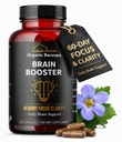 Bacopa, Organik Beyin ATM, Nootropic Brain Supplement, Bacopa Monnieri/Brahmi, Ruh Sharpness, Focus, Memory, and Cognitive Wellness, 120 Capsules 500 mg, 2 Ay Supply