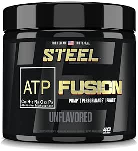 Steel Supplements ATP-Fusion | Optimized Abxiat Krehidrat Workout Supplement | Bloat Free Formula for Faster Recovery with Kretine Monohidrat Toz | 40 Hizmet