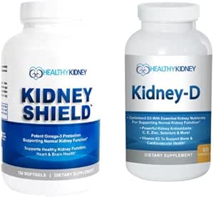 Kidney Shield Omega 3 Kidney Cleanse Kidney-D Supplement Vitamin D Sche