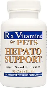 Rx Vitamins Hepato Support for Dogs & Cats - Milk Thistle for Healthy Liver Function - Silymarin Capsules for Pets - 90 ct.